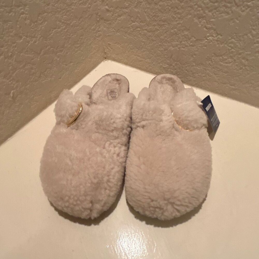 Birkenstock Cream Fuzzy Mules
